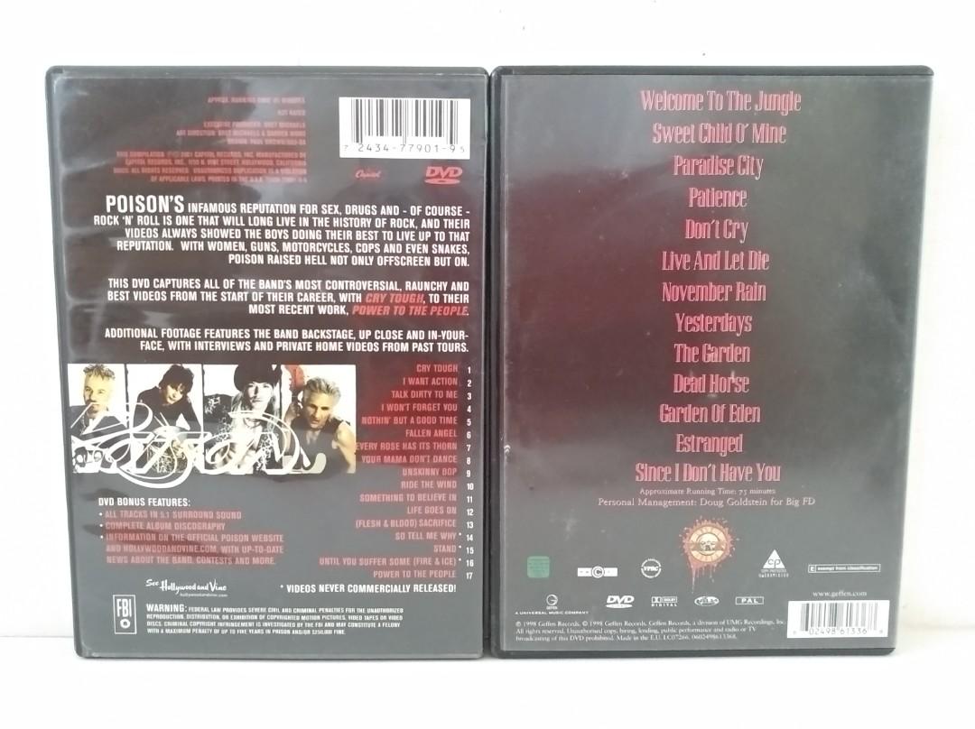 Guns N Roses & Poison 2 Legendary Rock Band, TV & Home Appliances, TV &  Entertainment, TV Parts & Accessories on Carousell