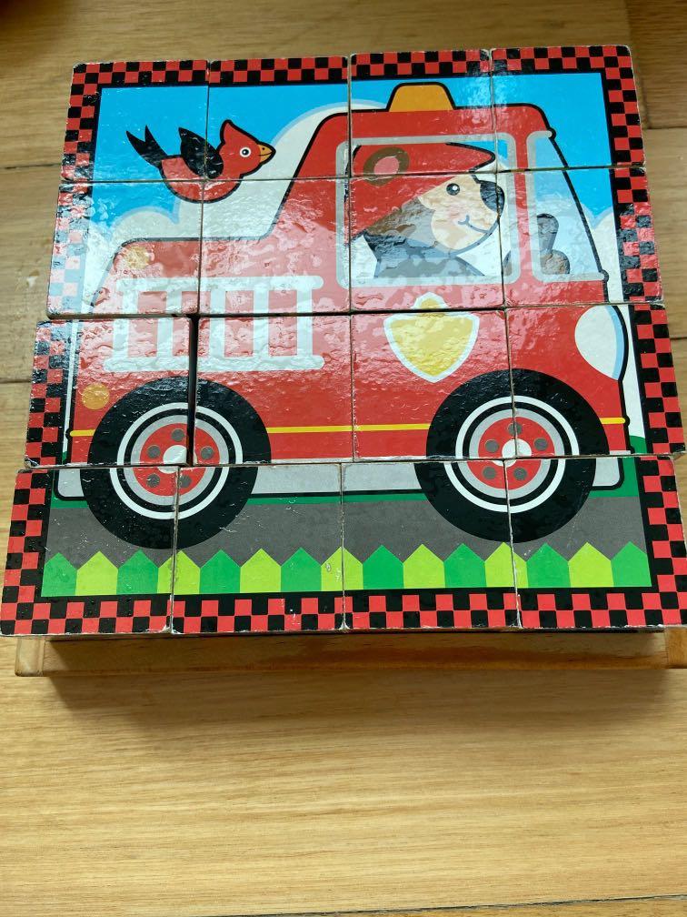 Melissa doug outlet vehicles cube puzzle