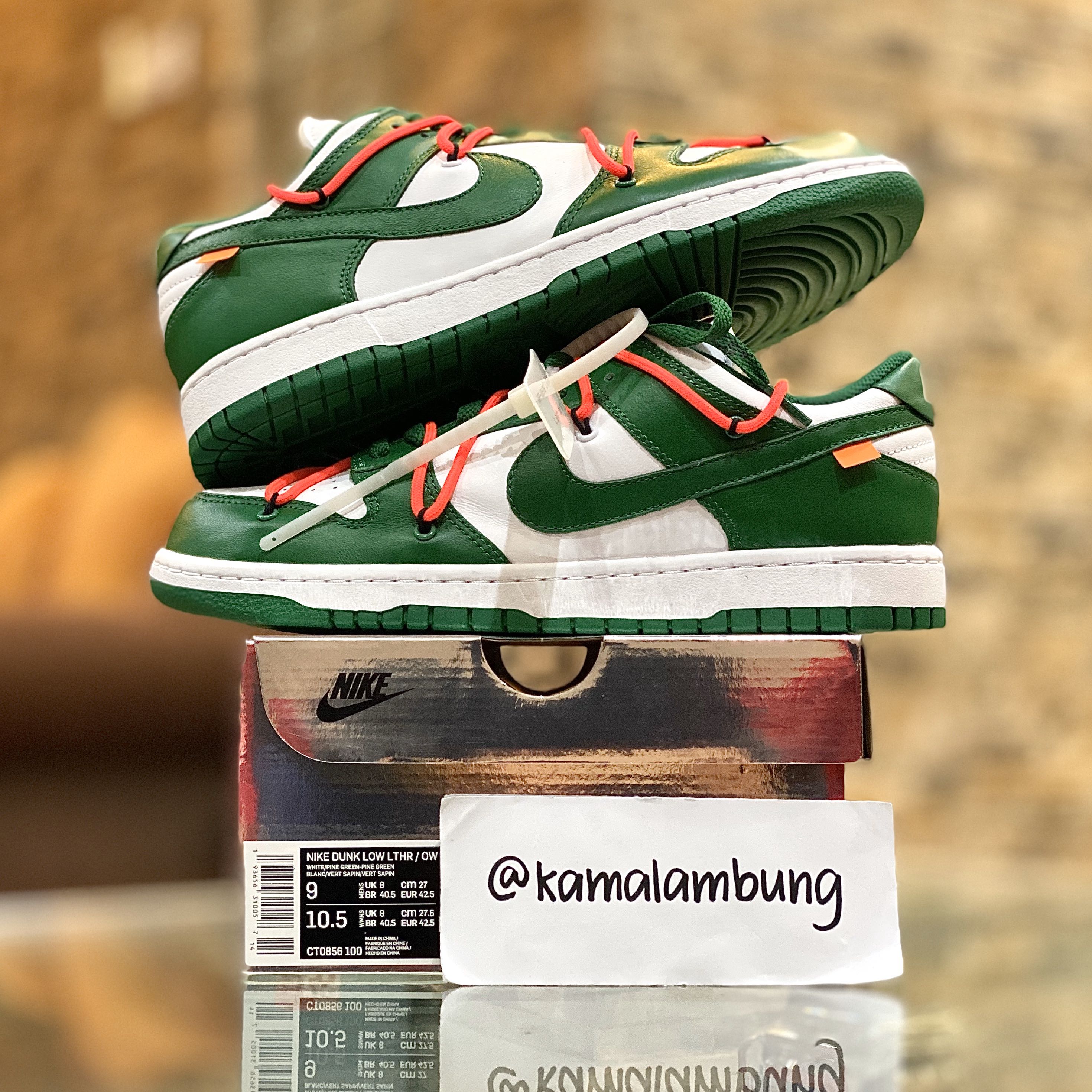 off white pine green