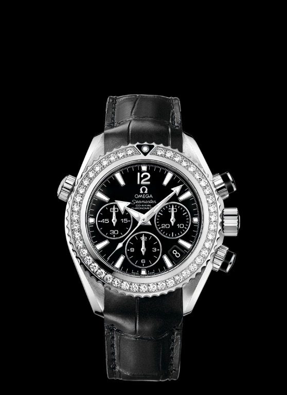 Omega seamaster planet ocean hot sale diamond bezel