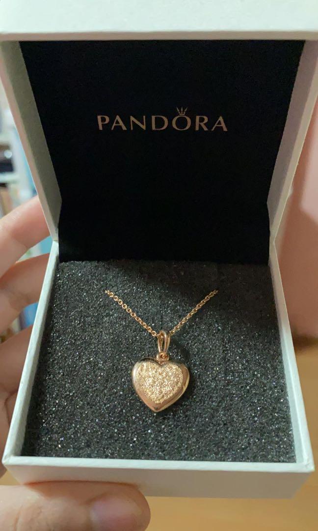 Pandora Matte Brilliance Heart Necklace
