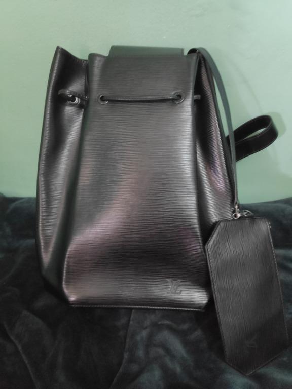 Louis Vuitton Black Epi Noir Sac a Dos Sling Backpack Hobo