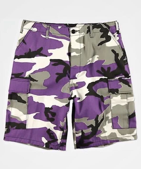 Purple cargo shorts hot sale