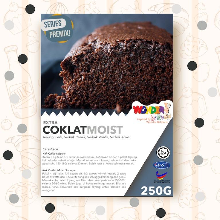 Ship In 24hrs Set Lengkap Tepung Kek Coklat Lembab Extra Full Set Chocolate Moist Extra Premix Cake Wonder Bakes Food Drinks Baked Goods On Carousell
