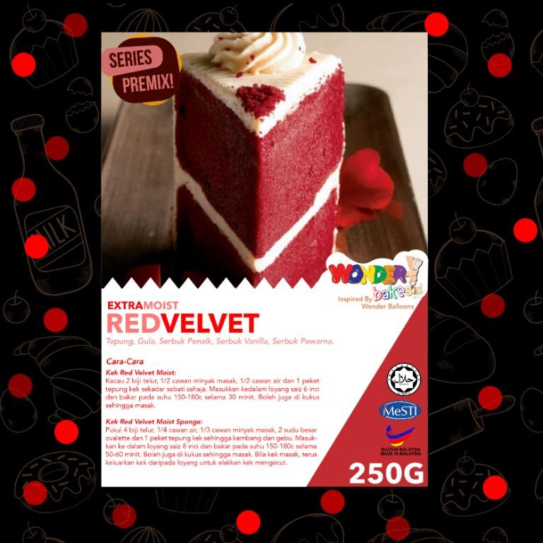 Ship In 24hrs Tepung Kek Red Velvet Red Velvet Premix Cake Wonder Bakes Food Drinks Baked Goods On Carousell
