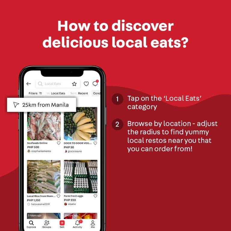 #SupportLocal Eats - List on Carousell (Category: Local Eats) located in Manila. Submitted by carousellph_community (Listing ID 1000412117, Image 3). Description: Carousell X Unilever Food Solutions supports our local food businesses. It’s all of your delicious food that got us to where we are today, and we want to continue dining with you! :) If you are a local F&B: • Create a listing with the Shop Name & Food you sell (You may list them in the 