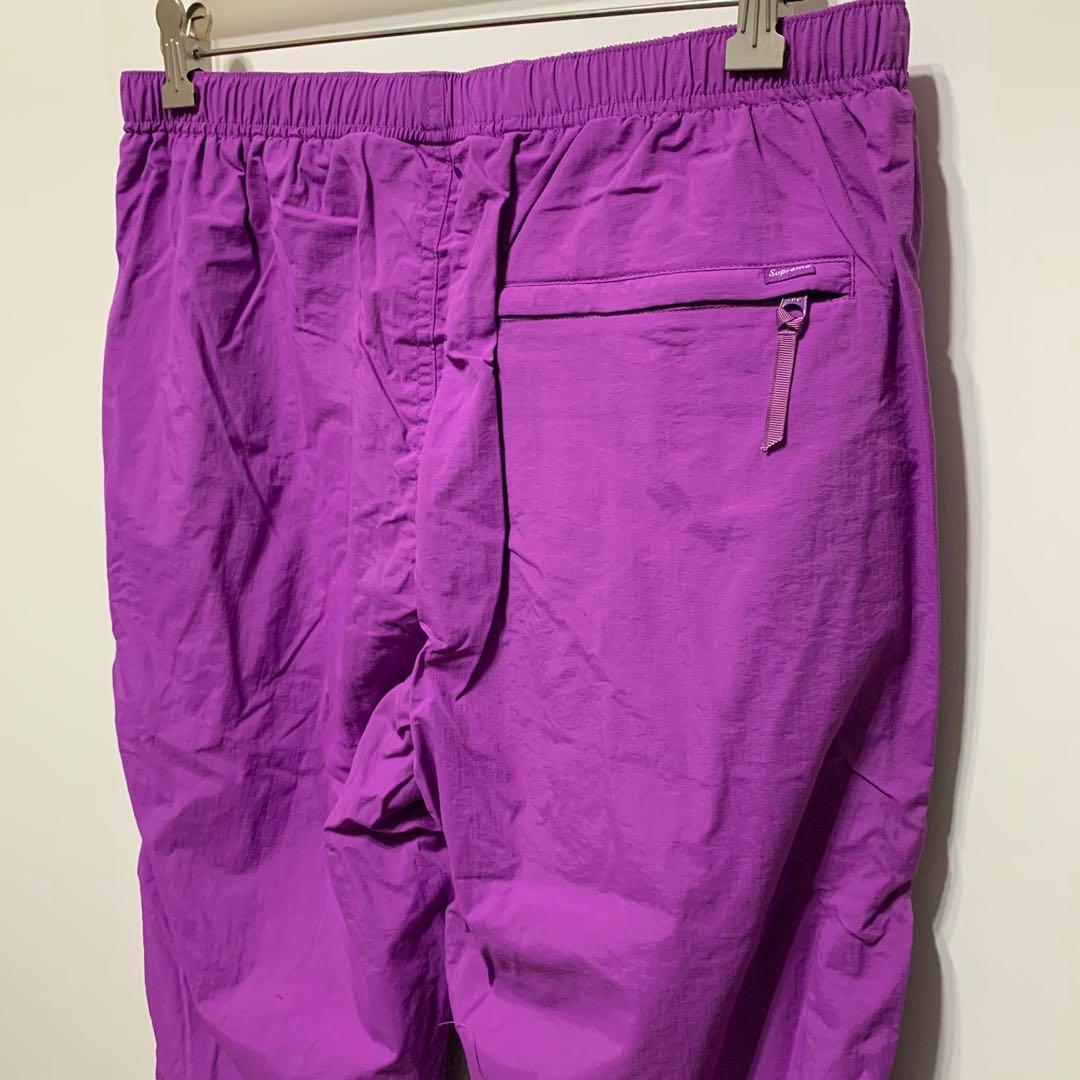 Supreme Warm Up Pants Purple 紫色 LOGO 防風 長褲