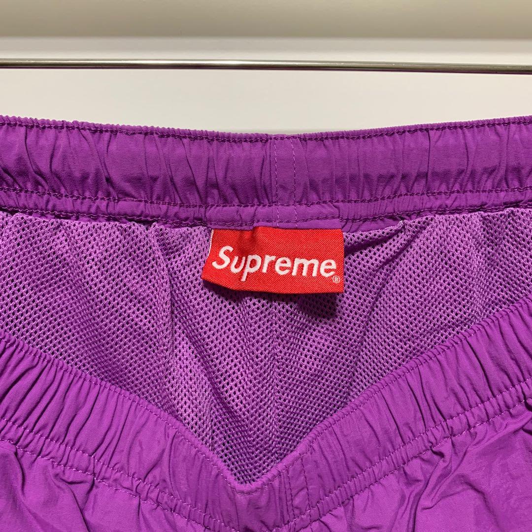 Supreme Warm Up Pants Purple 紫色LOGO 防風長褲, 他的時尚, 褲子