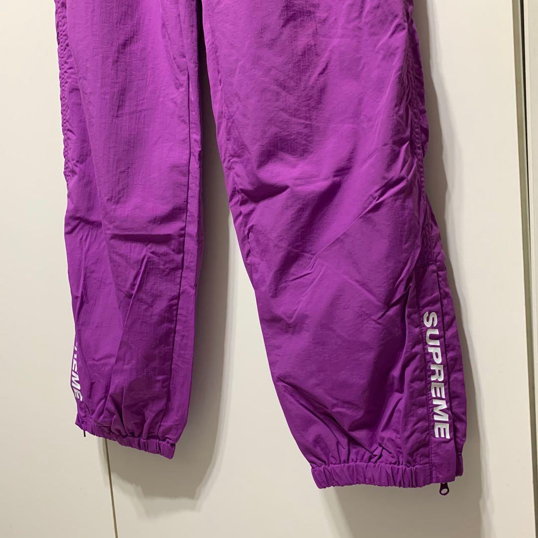 Supreme Warm Up Pants Purple 紫色 LOGO 防風 長褲