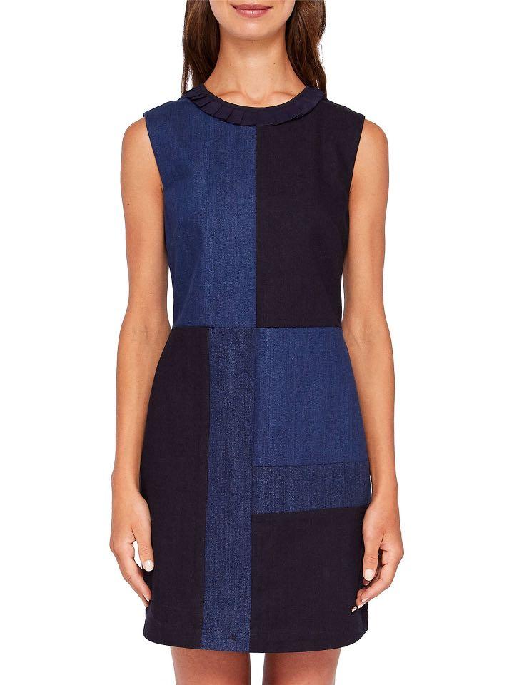 Ted Baker Colour By Numbers Morfee Denim Dress in UK 14