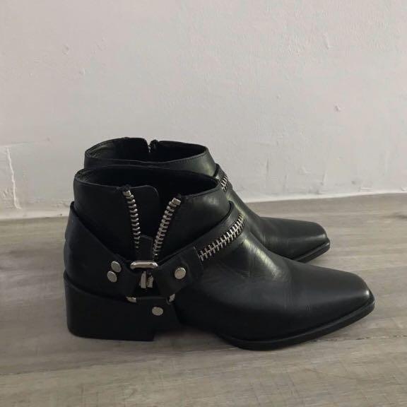 Zara womens black booties boots, Women 