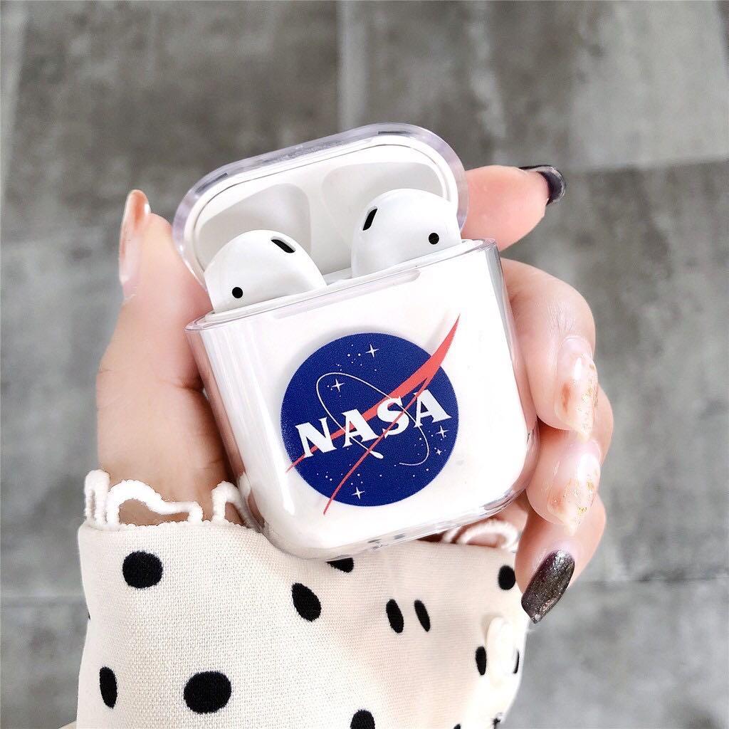 Aesthetic Case for Airpods ( NASA RED, NASA BLUE ), Elektronik, Audio di  Carousell