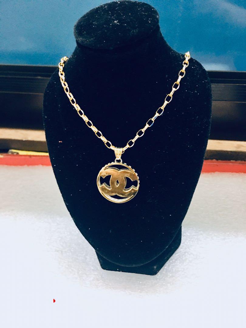 Chanel inspired 14k gold necklace 