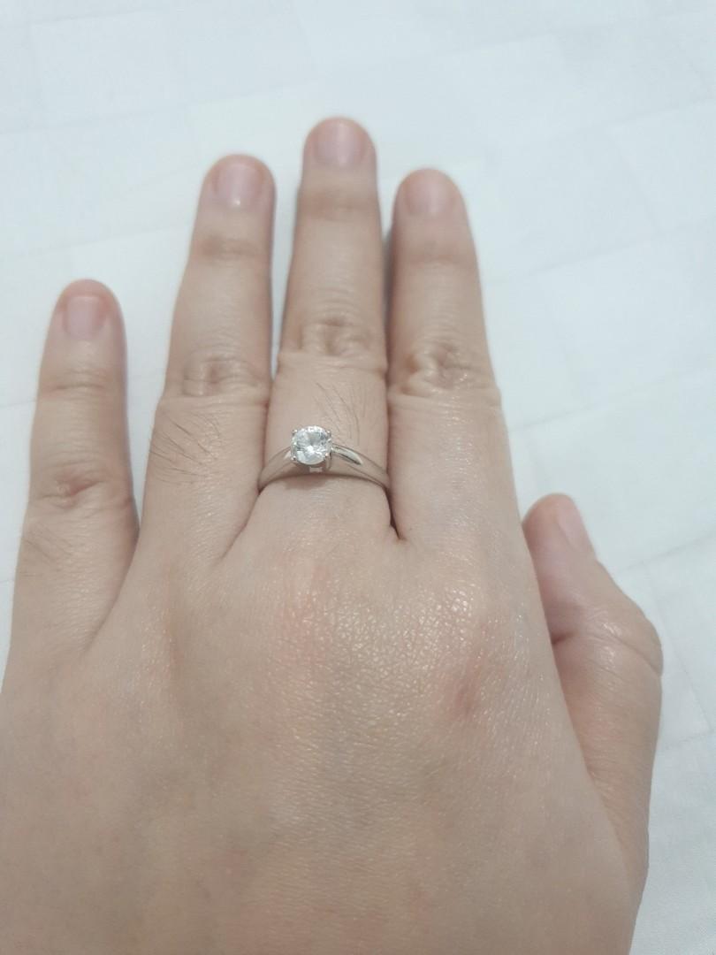 Cincin emas putih 75% berat 2.22gram