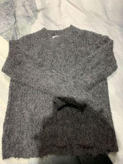 COUNTRY ROAD Grey Wool Jumper - Size XXS