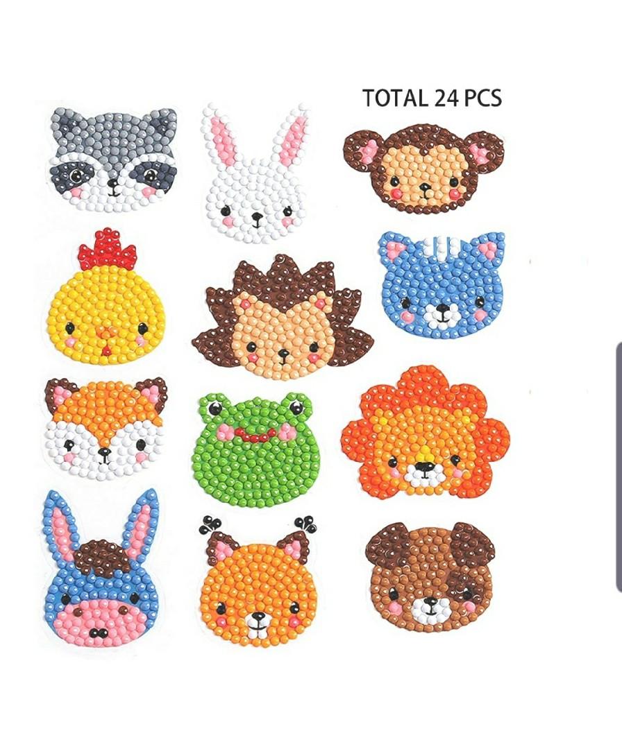 Diy Kids Animal Diamond Painting Sticker Beginner Diamond Painting Kids 24 Pieces Design Craft Others On Carousell Find the cutest projects involving diamond painting for kids. carousell
