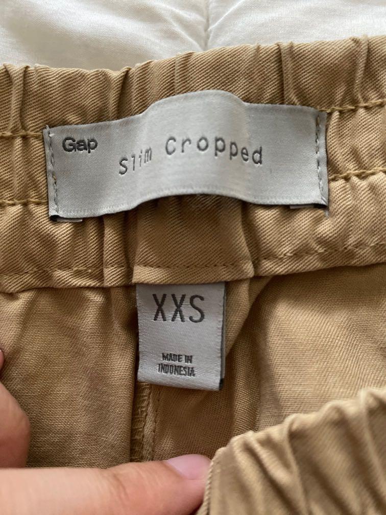 GAP khaki slim cropped pants, Fesyen 