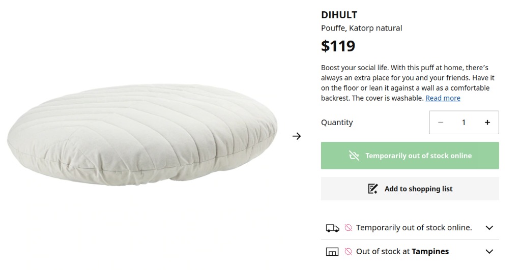 Ikea dihult floor pillow store