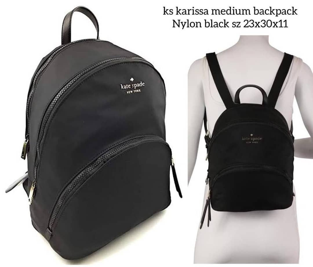 Kate Spade Karissa Nylon Medium Backpack Black 23 30 11 Barang