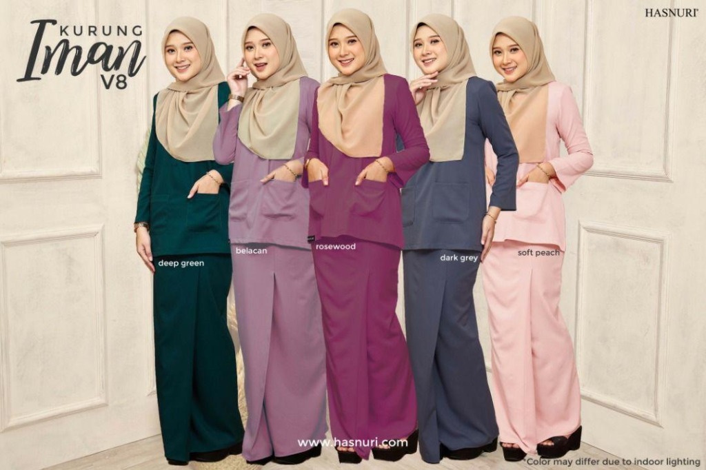 Kurung Iman Hasnuri Muslimah Fashion Two Piece On Carousell