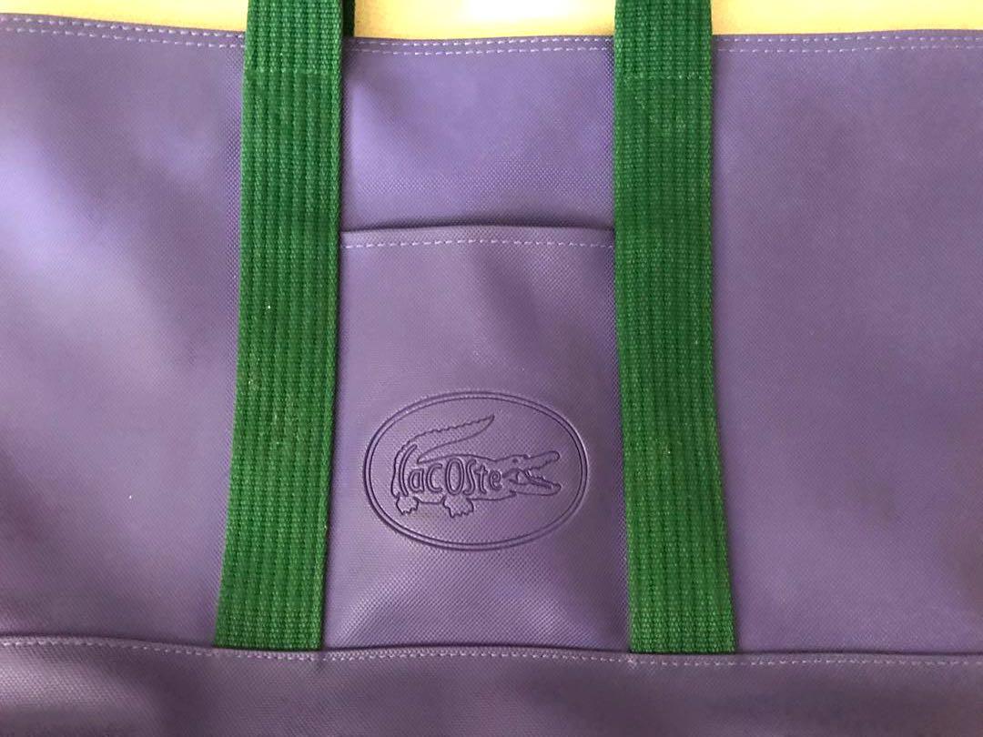 Lacoste tote bag (purple color), 名牌, 手袋及銀包 Carousell