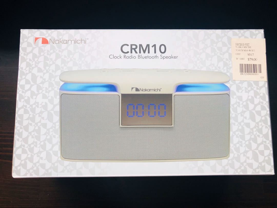 Nakamichi CRM10 Clock Radio Bluetooth Speaker, Audio, Soundbars