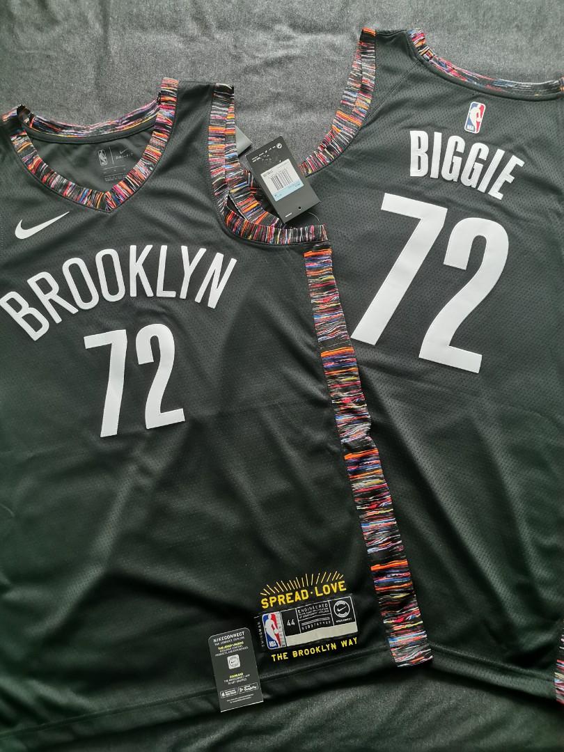 Nike Brooklyn Nets city edition biggie #72 music collection jersey NWT size  S