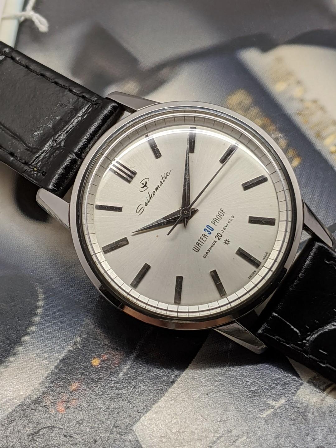 SEIKOMATIC DIASHOCK 20 JEWELS WATER 30 PROOF AUTOMATIC 1967 s