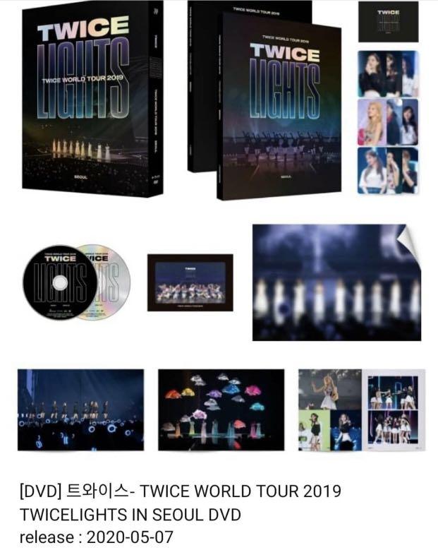 代購）Twice world tour 2019 Twicelight in seoul dvd, 興趣及遊戲