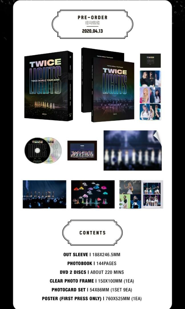 TWICELIGHTS IN SEOUL DVD & BLURAY TWICE WORLD TOUR 2019 PREORDER