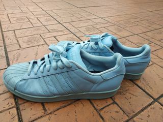 adidas pharrell williams superstar supercolor BLUE RARE Size 14