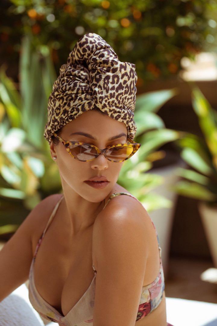 Rapid dry leopard print hair turban 2025