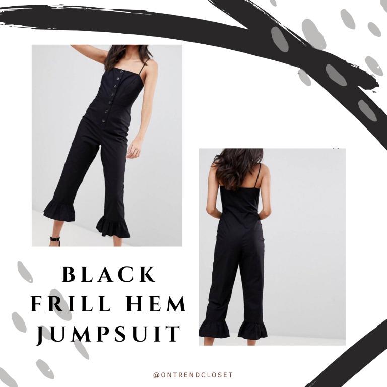 frill hem jumpsuit