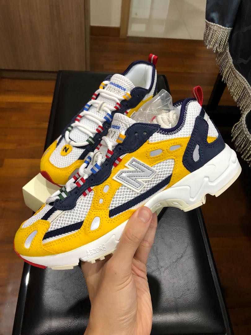 Authentic New Balance x Aime Leon Dore ML827 Yellow Men s Fashion