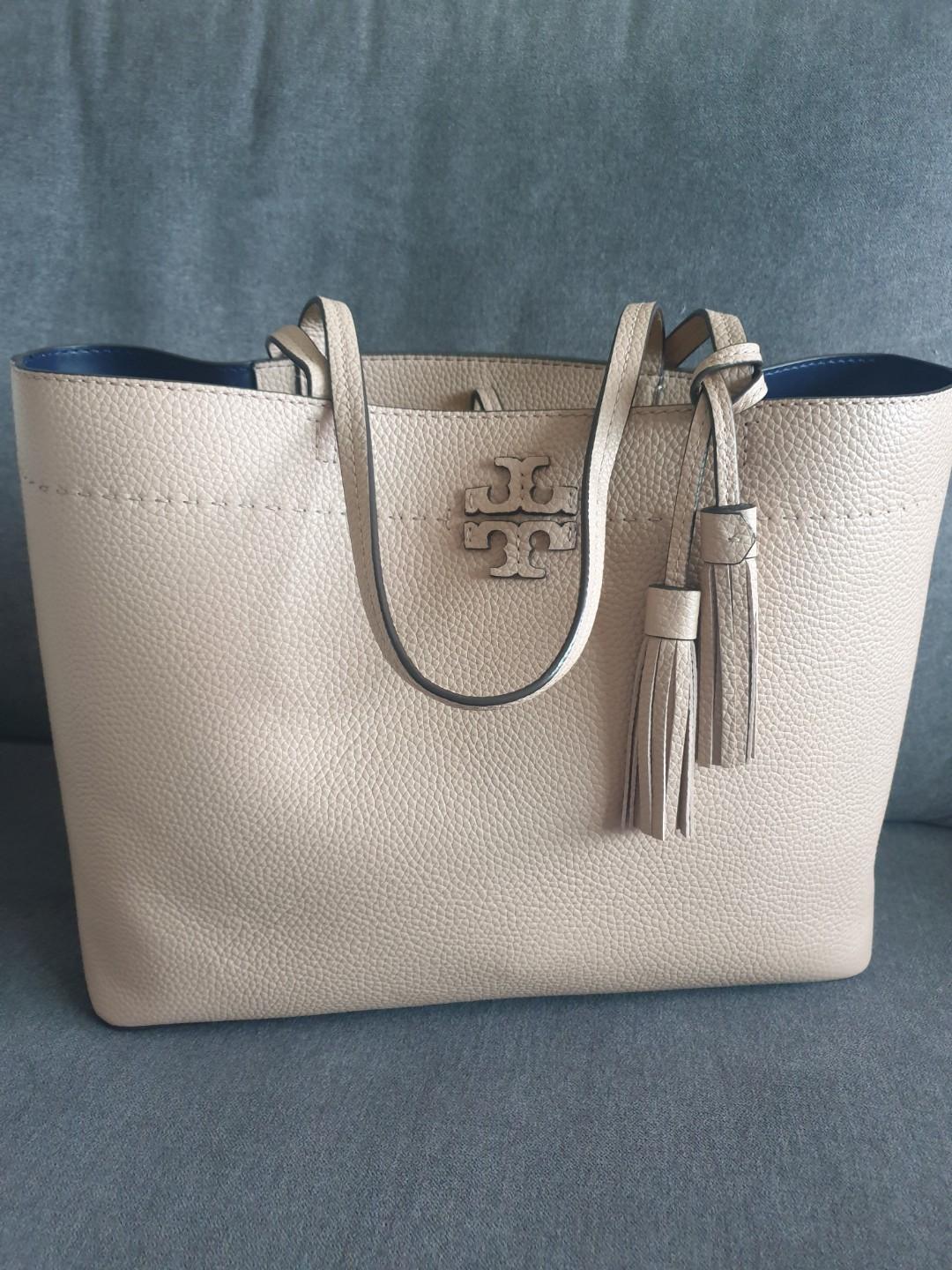 Authentic Tory Burch McGraw Devon Sand, Luxury, Bags & Wallets on Carousell