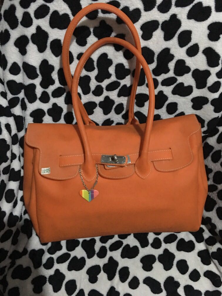 Birkin orange jelly bag, Women's Fashion, Bags & Wallets, Beach Bags on