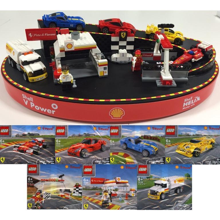 Brand New Sealed Lego Shell Ferrari 2015 Full Set with Display
