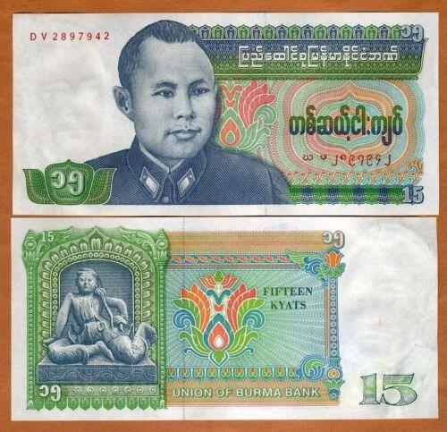Burma Myanmar 15 Kyats P 62 Unc Antiques Currency On Carousell