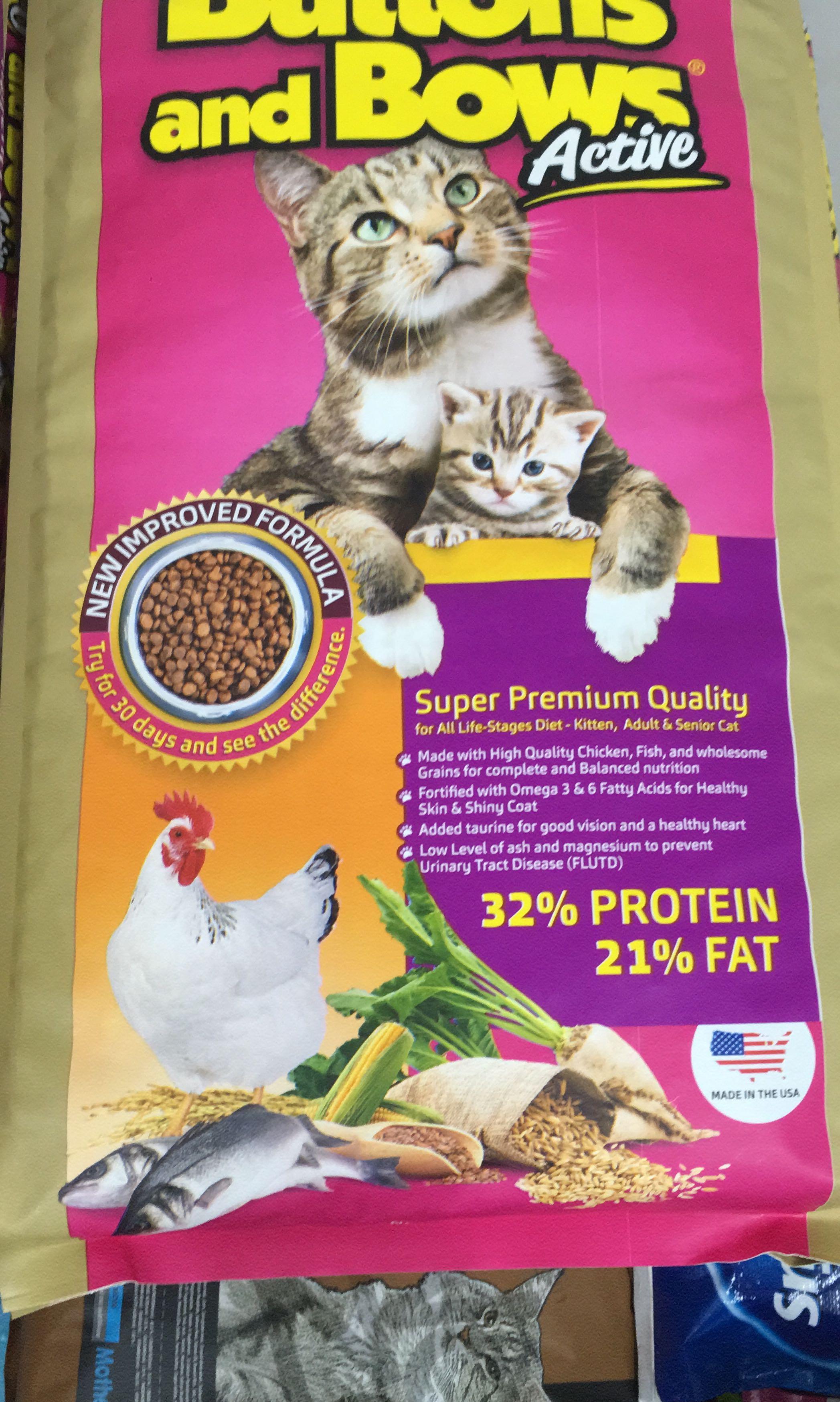 buttons and bows cat food