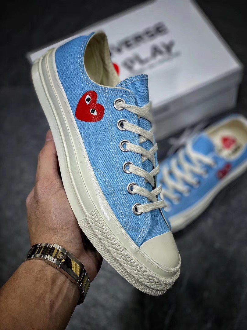 Comme des Garcons CDG PLAY x Converse Chuck 70 Bright Blue, Men's Fashion,  Footwear, Sneakers on Carousell