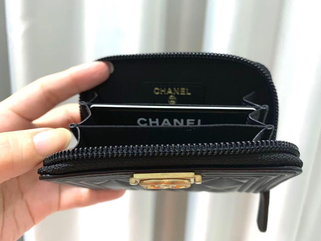 Chanel Boy Zipped Card Holder