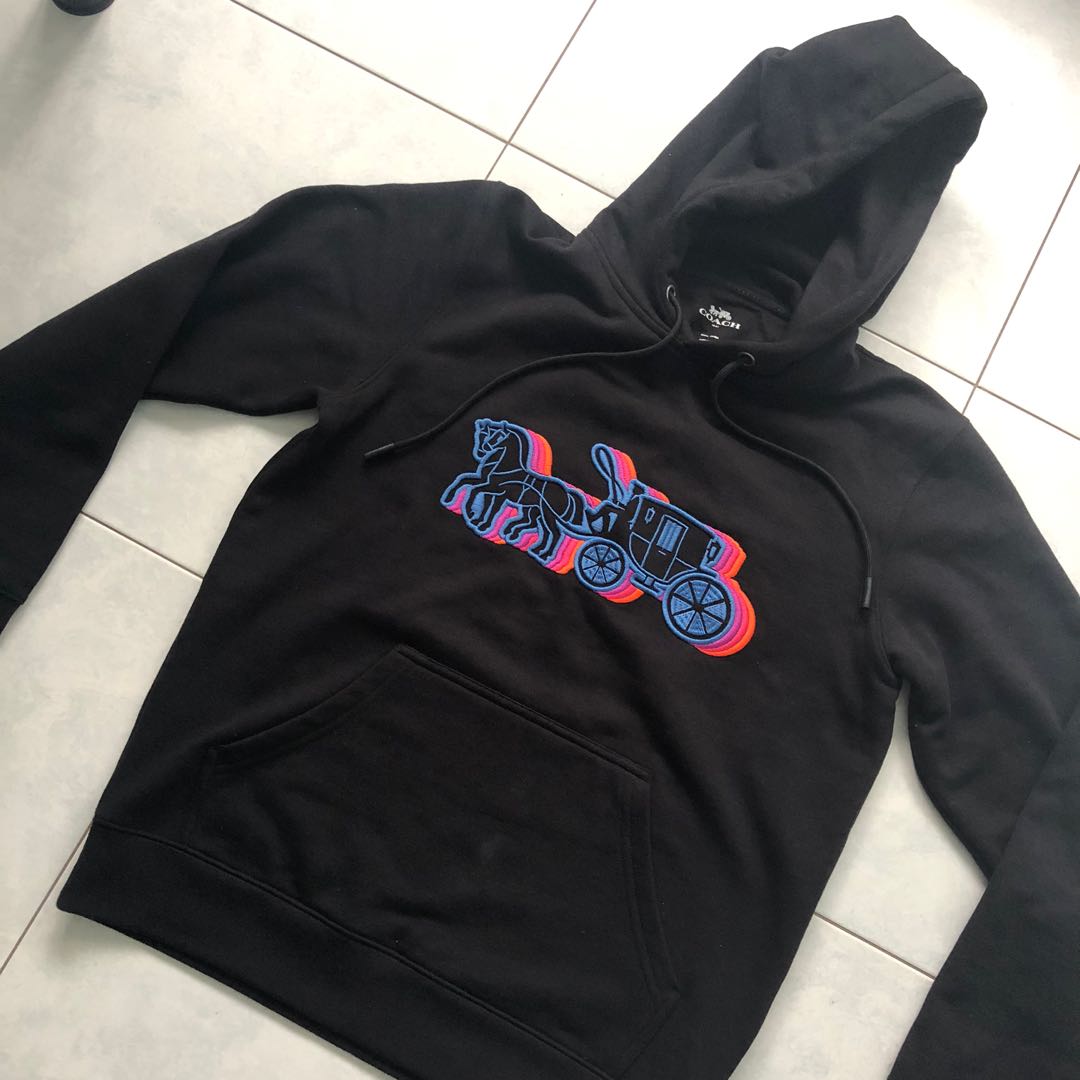 Coach black hoodie clearance