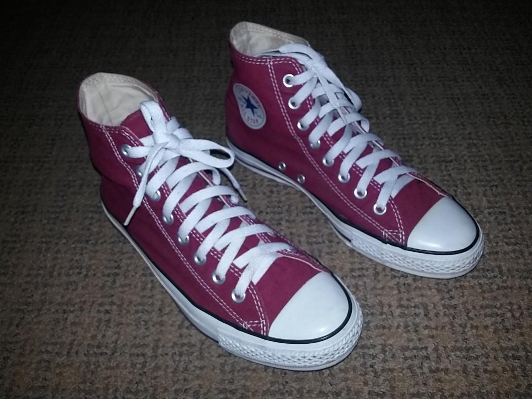 Converse All Star 7.5uk Chuck Taylor maroon shoes, Men's Fashion, Footwear,  Sneakers on Carousell