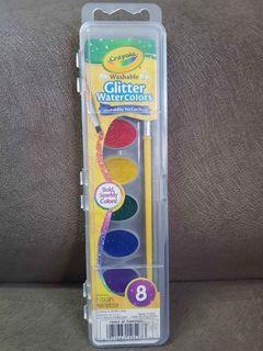 CRAYOLA 8 Washable Glitter Water Colors Made in USA