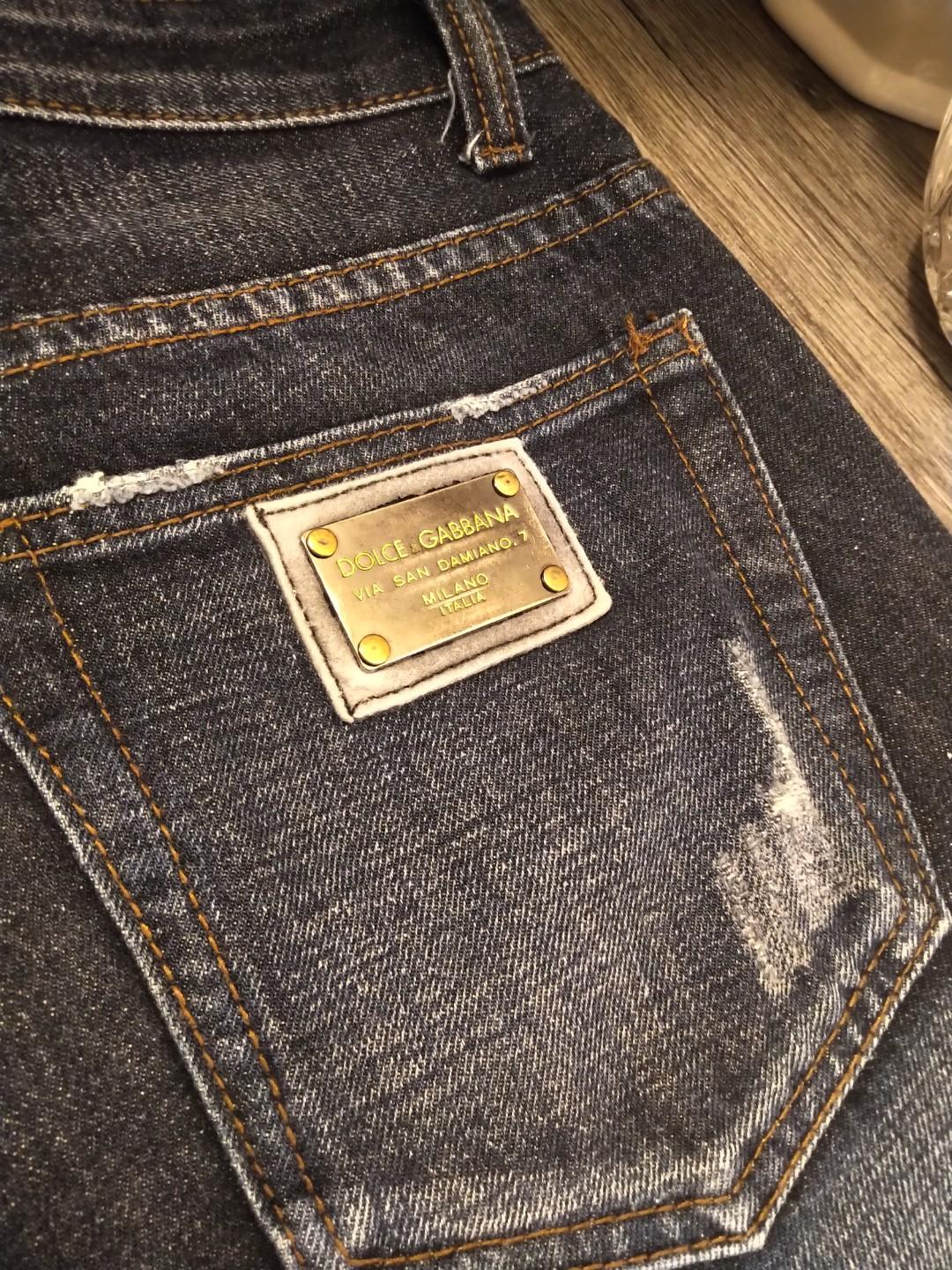 Dolce & Gabbana distressed jeans, Men's Fashion, Bottoms, Jeans on Carousell