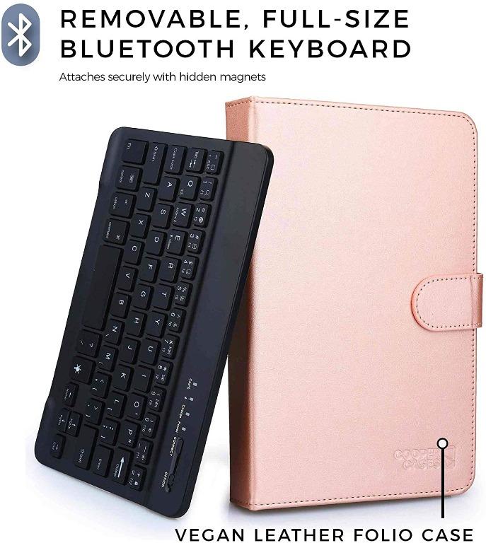 548 Cooper Backlight Executive Keyboard Case For 7 8 Inch Tablets 2 In 1 Bluetooth Wireless Backlit Keyboard Leather Folio 7 Color Keys Rose Gold Electronics Others On Carousell