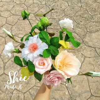 Handmade Paper Flower bouquet for wedding and entourage