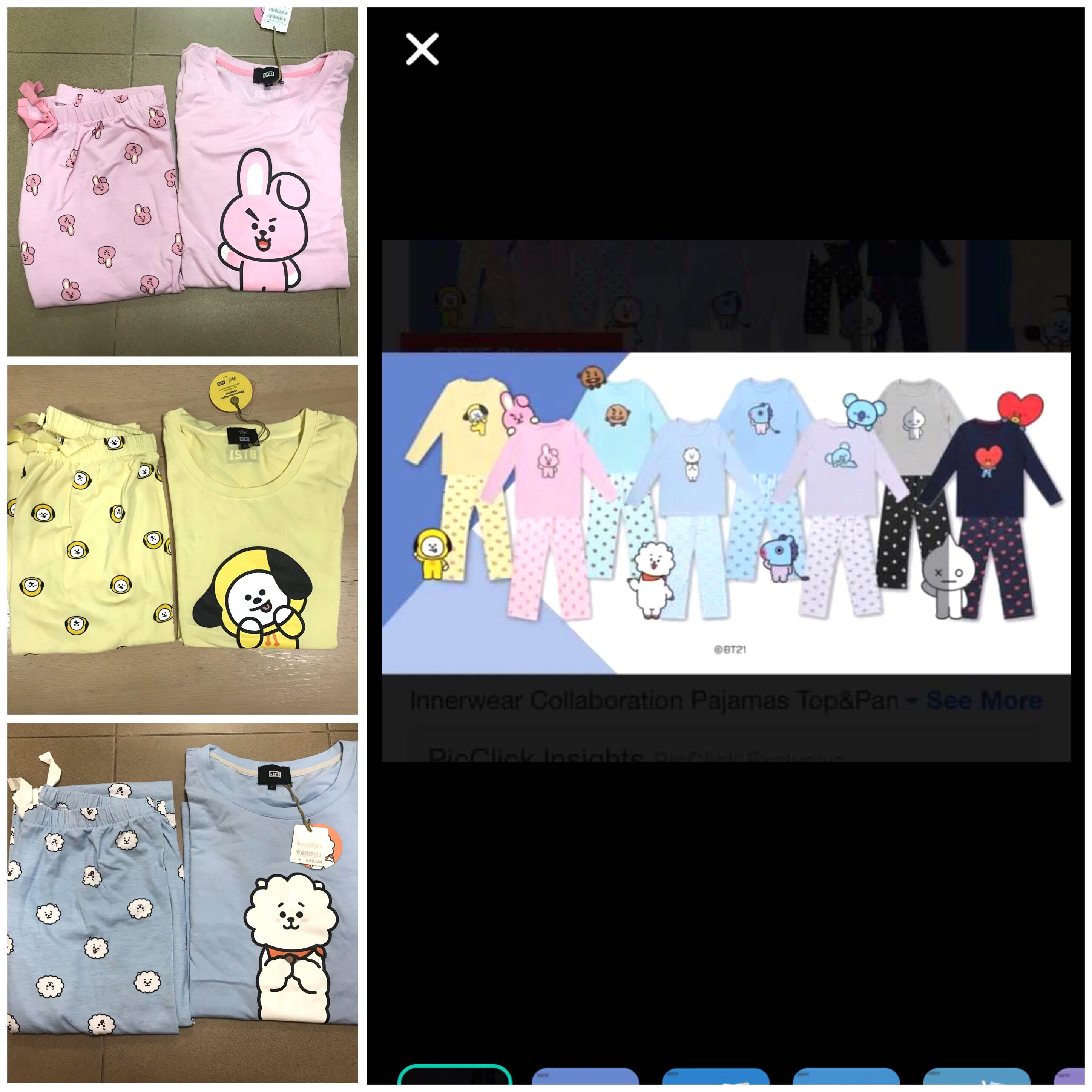 INSTOCK BT21 Hunt Innerwear Pajamas Hobbies Toys Memorabilia Collectibles Fan Merchandise on Carousell