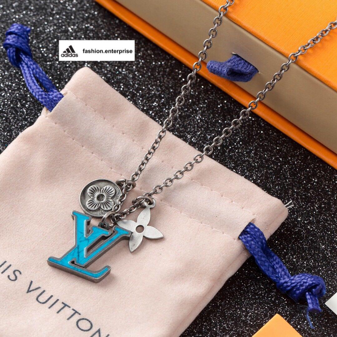 Pendant chain 2025 lv turquoise necklace