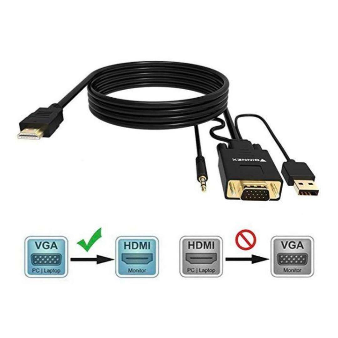 M443 Foinnex Vga To Hdmi Adapter Converter Cable 1080p Convert Vga Source Pc In Hdmi Connector Tv Monitor Active Male Vga Hdmi Out Lead Video Adattatore Cord For Computer Laptop Projector Electronics Computer Parts Accessories On Carousell